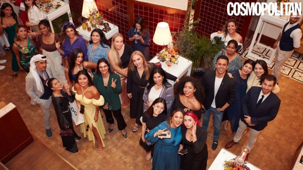 a Group of People at a Party Celebrating Aldos Eid Luxe 20 Collection