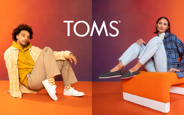 a Woman and a Man Modelling Toms