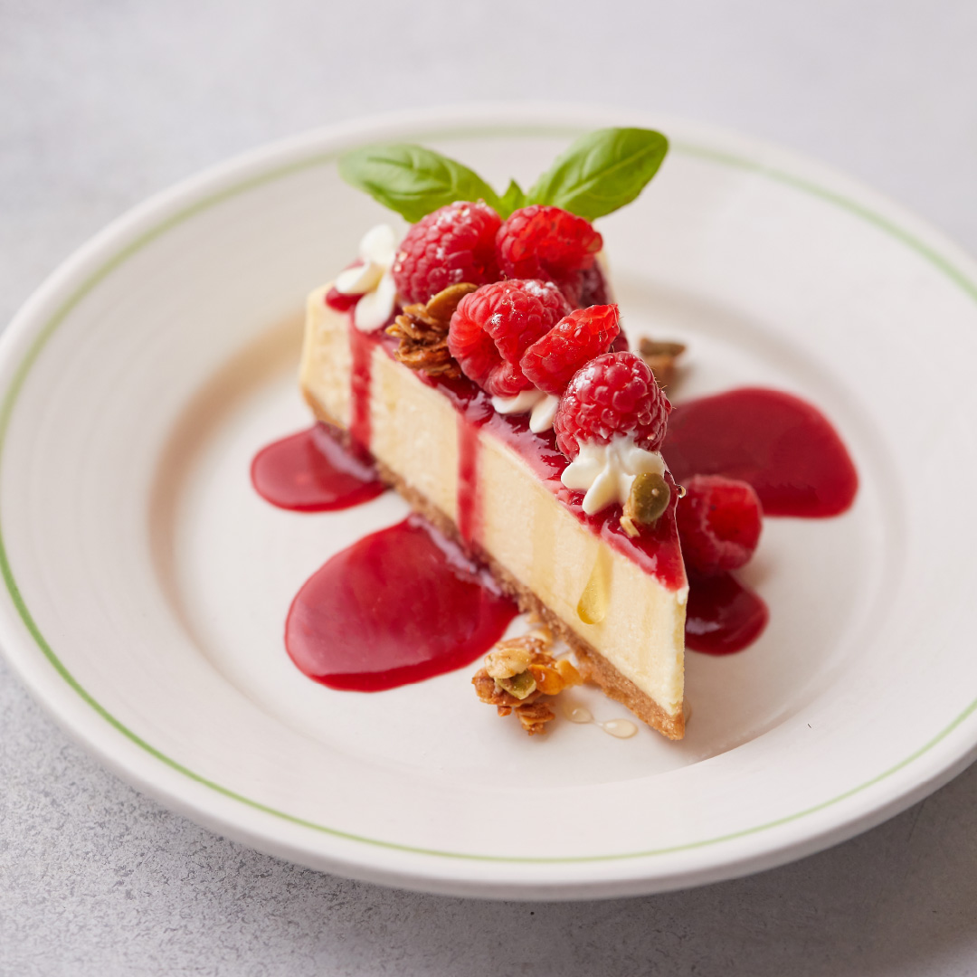 Raspberry Cheesecake at Jamie Oliver's Pizzeria This Valentine's Day's Pizzeria this Valentine's Day