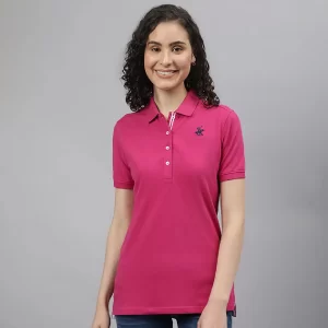 Woman Wearing Pink Beverly Hills Polo Club Twist Top