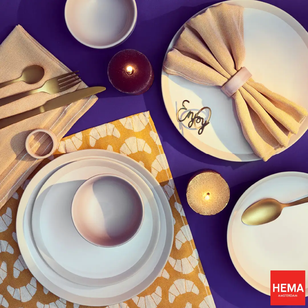 Ramadan Plate Set on a Dining Table
