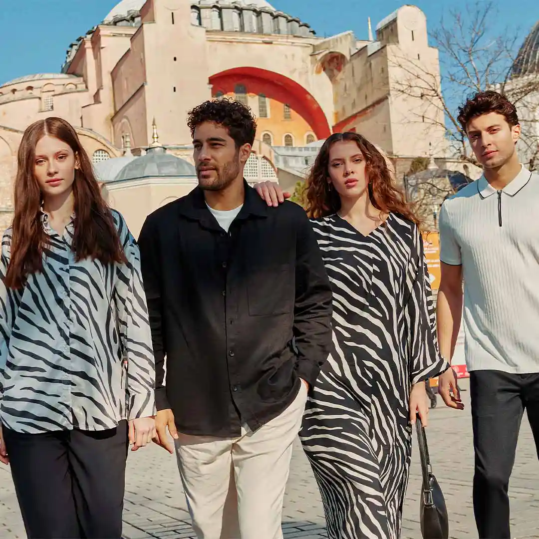 Shop LC Waikiki's Eid collection featuring sophisticated zebra prints for a bold, festive look